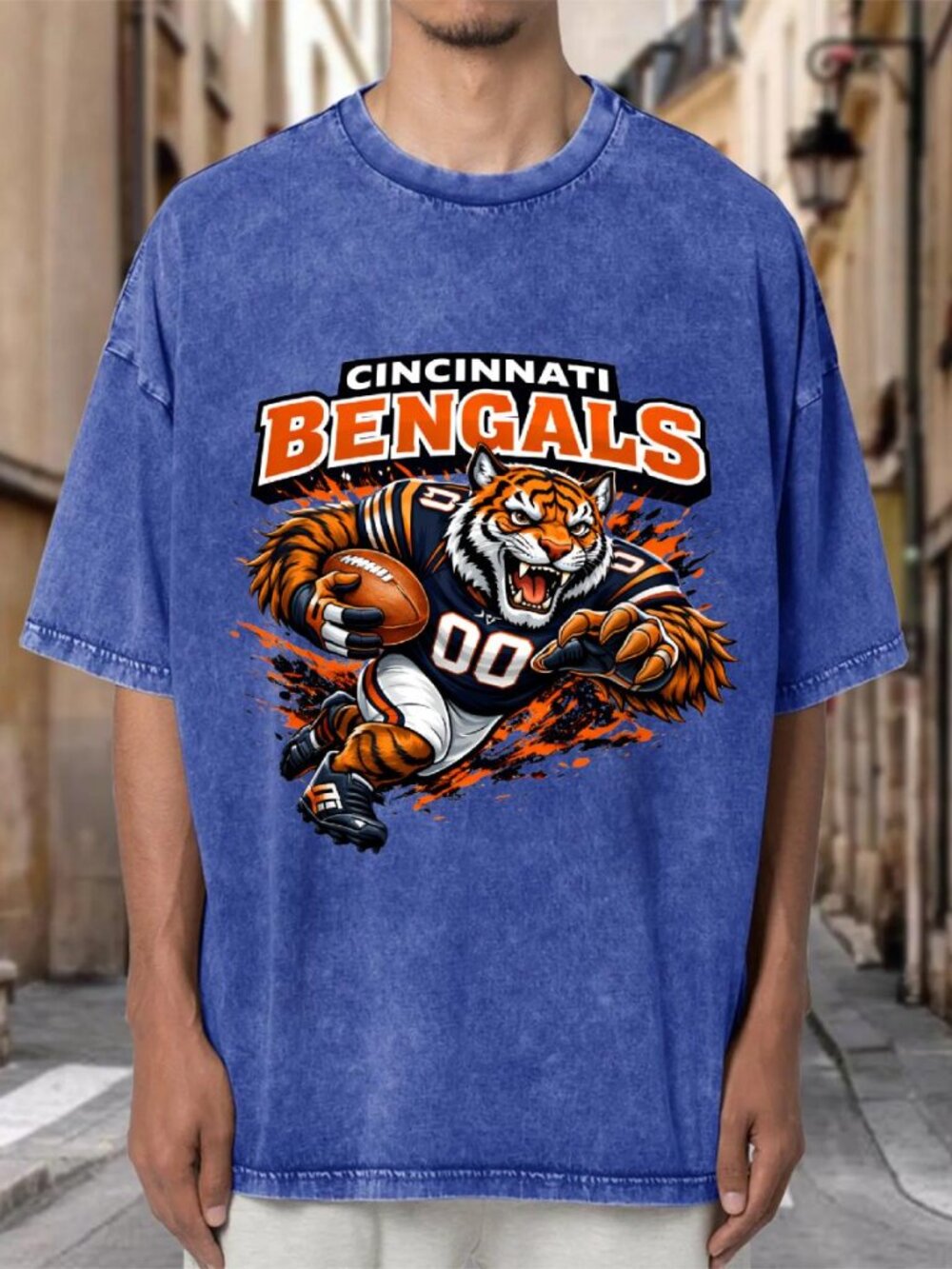 Cincinnati Bengals Vintage Mineral Wash Graphic T-Shirt FJB6SLA8F603